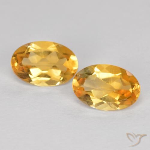 0.80ctw Natural Dorado oscuro Citrino, Ovalada, VVS-VS