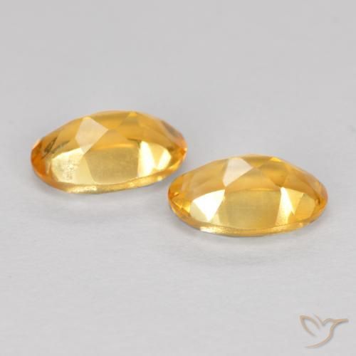 Gemas de Citrino Dorado oscuro natural de 0.80 ct, Ovalada, VVS-VS