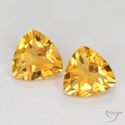 Gemas de Citrino Naranja dorado intenso natural de 1.51 ct, Trillón, VVS-VS