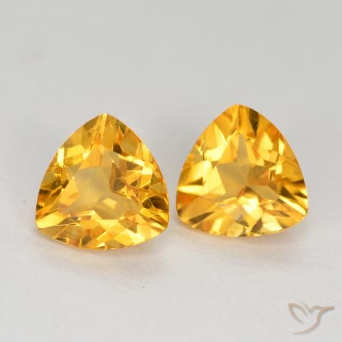 1.44ctw Natural Dorado oscuro Citrino, Trillón, VVS-VS