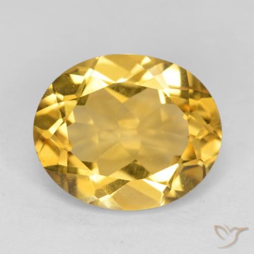 4.25ct Natural Dorado medio Citrino, Ovalada, VVS-VS
