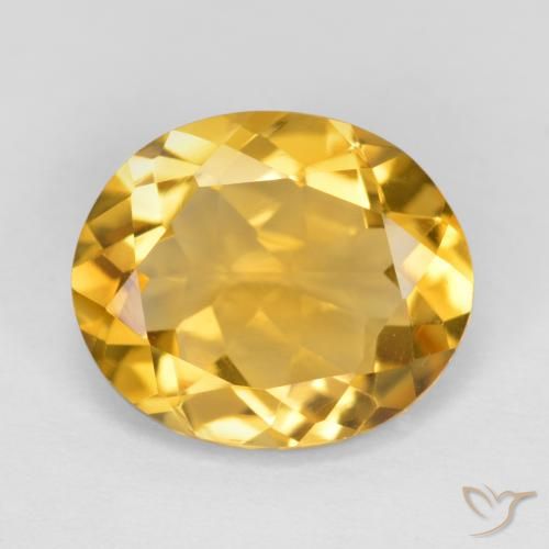 3.93ct Natural Naranja dorado Citrino, Ovalada, VVS
