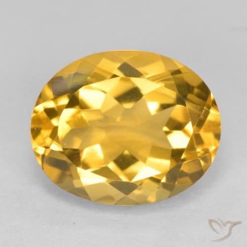 5.04ct Natural Naranja dorado Citrino, Ovalada, VVS