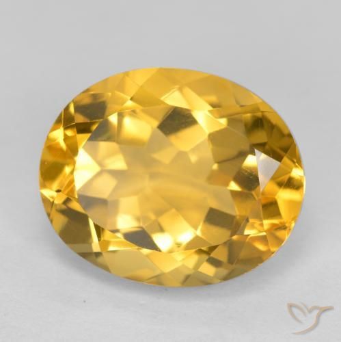 Citrino Naranja dorado natural de 5.04 ct, Ovalada, VVS