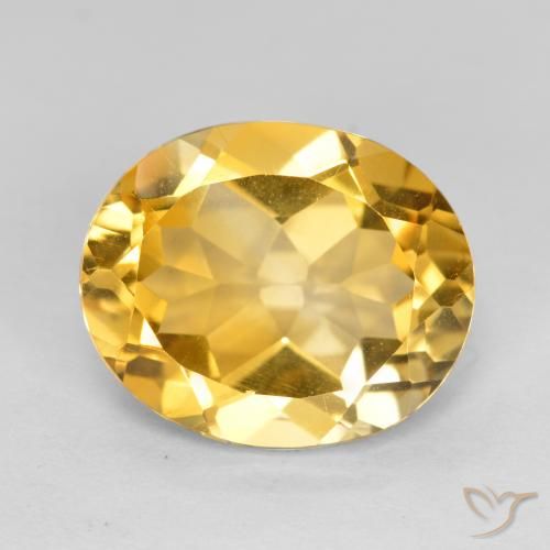 4.01ct Natural Naranja dorado Citrino, Ovalada, VVS
