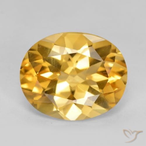 4.01ct Natural Dorado intenso Citrino, Ovalada, VS