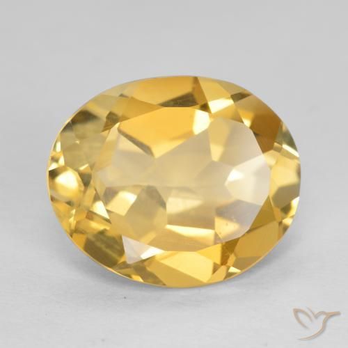 Citrino Naranja dorado natural de 3.69 ct, Ovalada, VVS-VS