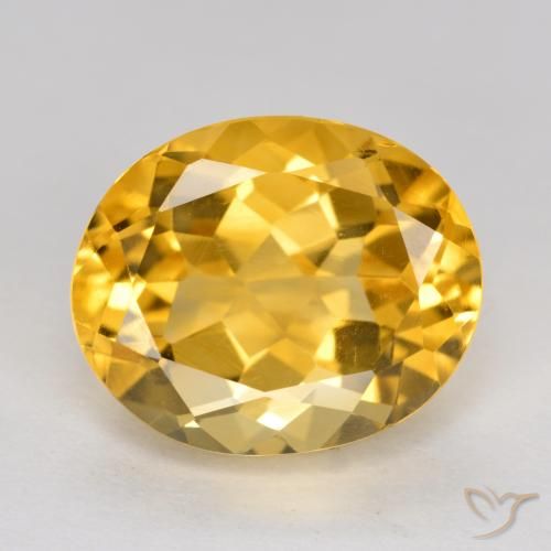 4.93ct Natural Naranja dorado Citrino, Ovalada, VVS