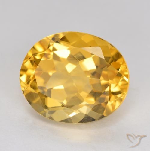 Citrino Naranja dorado natural de 4.93 ct, Ovalada, VVS