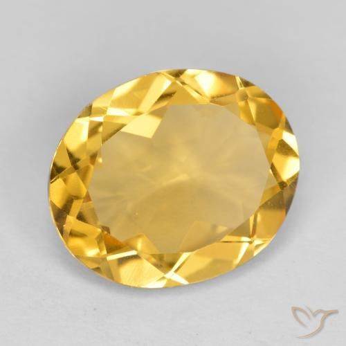 Citrino Naranja dorado natural de 3.67 ct, Ovalada, VVS-VS