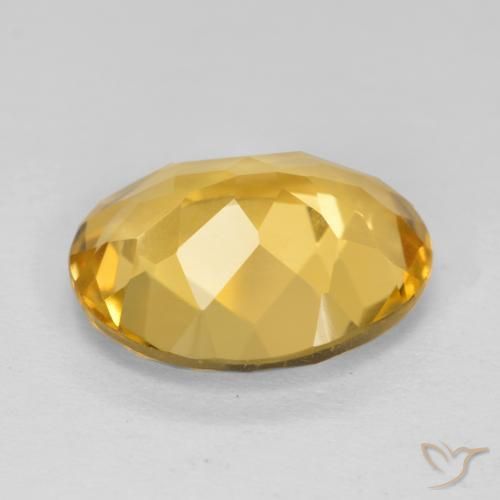 Citrino Naranja dorado natural de 3.67 ct, Ovalada, VVS-VS