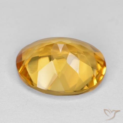 Citrino Dorado natural de 3.95 ct, Ovalada, VVS