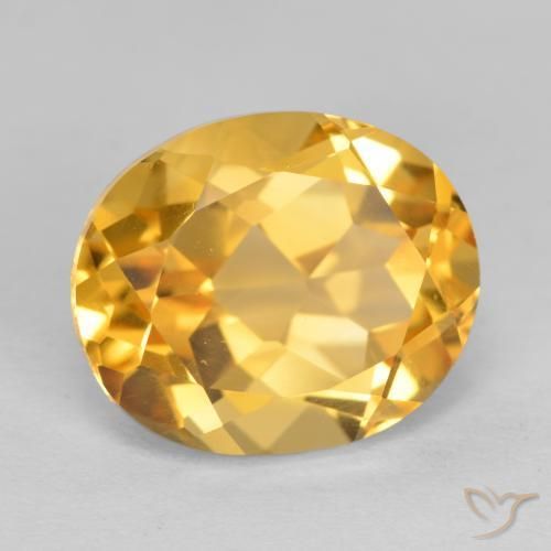 Citrino Naranja dorado intenso natural de 4.98 ct, Ovalada, VVS-VS