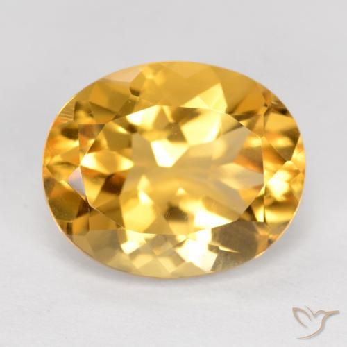 4.57ct Natural Dorado oscuro medio Citrino, Ovalada, VVS-VS