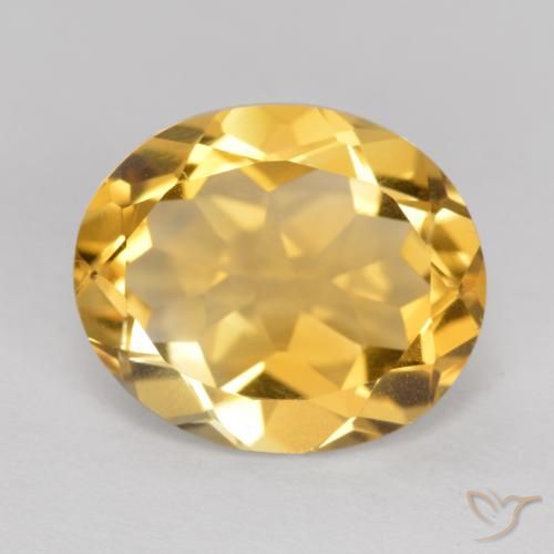 3.98ct Natural Dorado medio Citrino, Ovalada, VVS