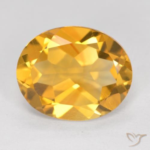 4.34ct Natural Dorado oscuro Citrino, Ovalada, VVS-VS