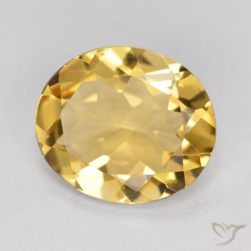 Citrino Oro natural de 3.16 ct, Ovalada, VVS-VS