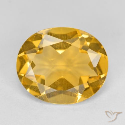 3.59ct Natural Dorado oscuro Citrino, Ovalada, VVS-VS