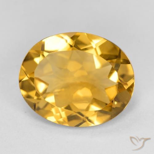 3.80ct Natural Dorado oscuro medio Citrino, Ovalada, VVS-VS