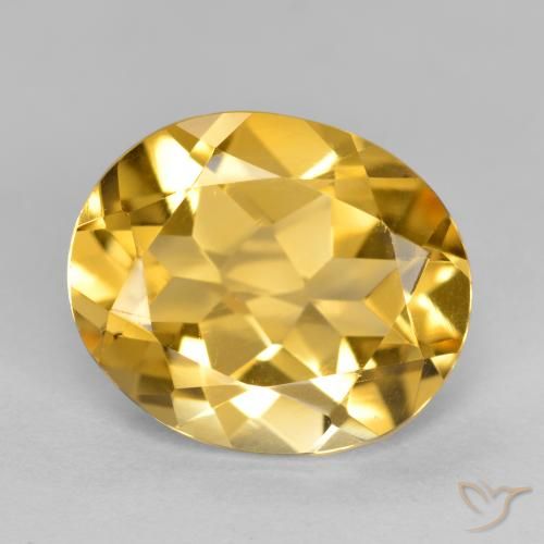 4.10ct Natural Dorado medio Citrino, Ovalada, VVS-VS