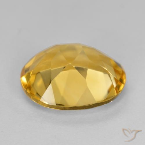 Citrino Dorado medio natural de 4.10 ct, Ovalada, VVS-VS