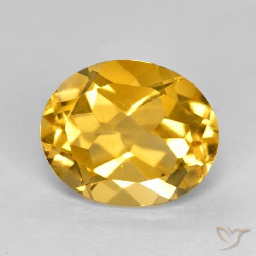 3.72ct Natural Dorado intenso Citrino, Ovalada, VVS-VS