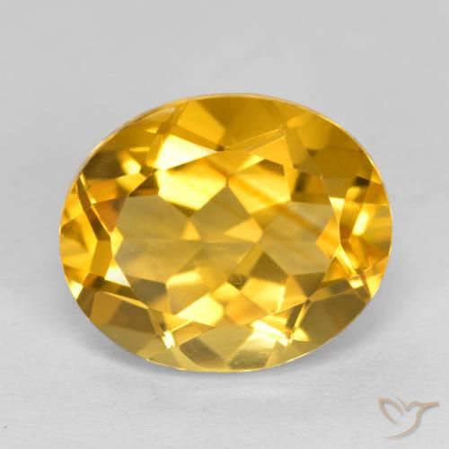 4.67ct Natural Dorado intenso Citrino, Ovalada, VVS-VS