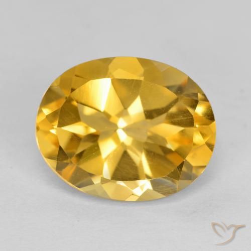 3.67ct Natural Dorado intenso Citrino, Ovalada, VVS-VS