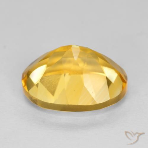 Citrino Dorado intenso natural de 3.67 ct, Ovalada, VVS-VS