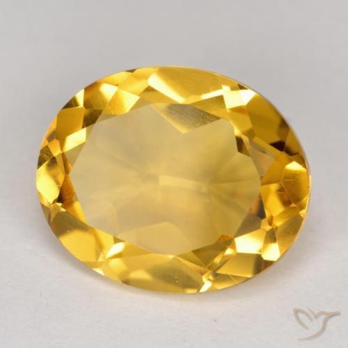 Citrino Dorado natural de 4.01 ct, Ovalada, VS
