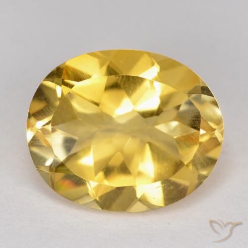 4.28ct Natural Dorado medio Citrino, Ovalada, VS
