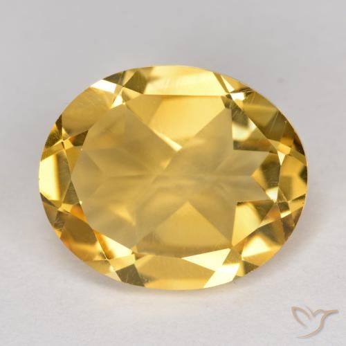4.08ct Natural Naranja dorado Citrino, Ovalada, VS