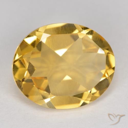 Citrino Naranja dorado natural de 4.08 ct, Ovalada, VS
