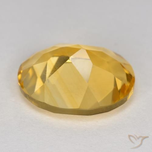 Citrino Naranja dorado natural de 4.08 ct, Ovalada, VS
