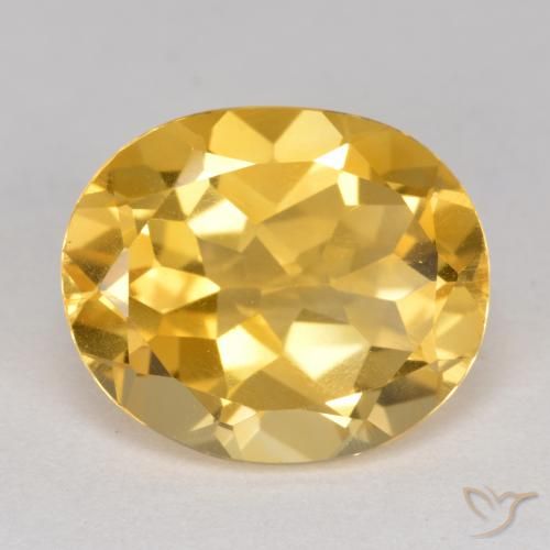 4.13ct Natural Naranja dorado Citrino, Ovalada, VS