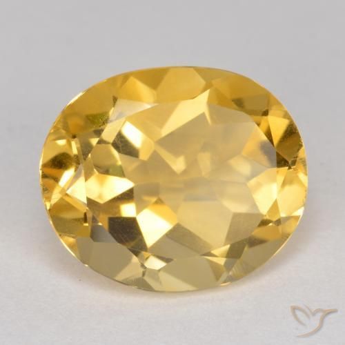 Citrino Naranja dorado natural de 4.13 ct, Ovalada, VS