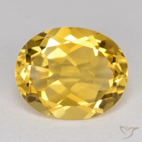 4.34ct Natural Dorado medio Citrino, Ovalada, VS