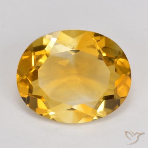 4.11ct Natural Naranja dorado intenso Citrino, Ovalada, VVS-VS