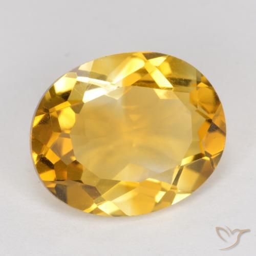 Citrino Naranja dorado intenso natural de 4.11 ct, Ovalada, VVS-VS