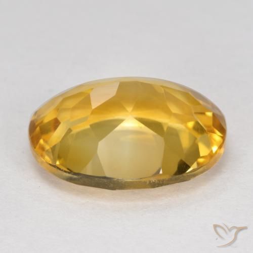 Citrino Naranja dorado intenso natural de 4.11 ct, Ovalada, VVS-VS