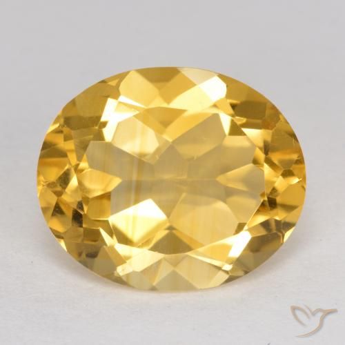 4.14ct Natural Naranja dorado Citrino, Ovalada, VS