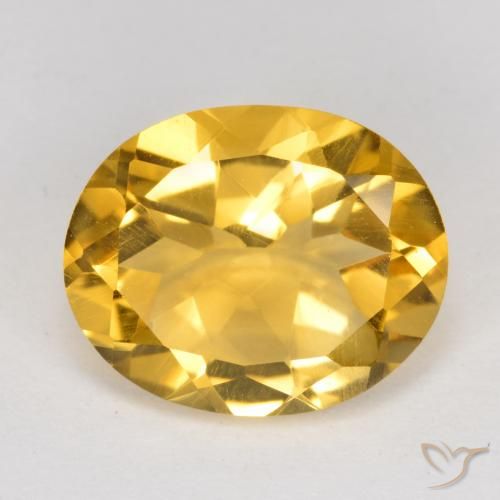 4.08ct Natural Dorado medio Citrino, Ovalada, VS