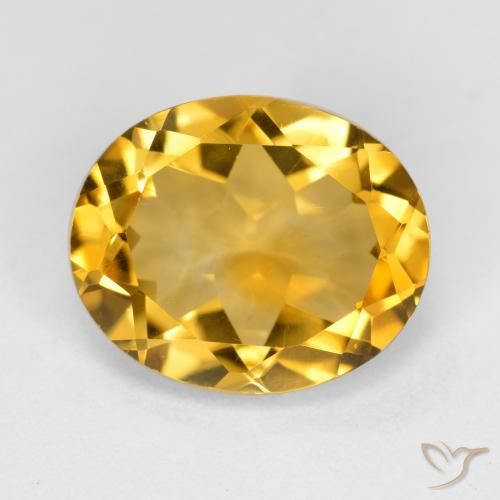 3.85ct Natural Naranja dorado Citrino, Ovalada, VS