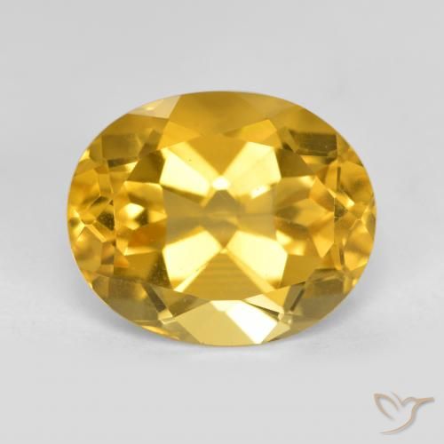 4.76ct Natural Naranja dorado intenso Citrino, Ovalada, VS