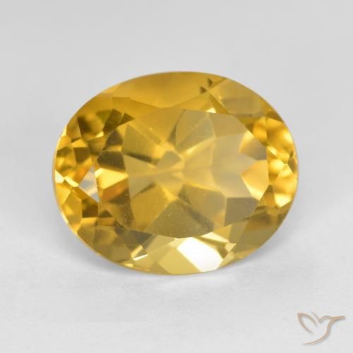 Citrino Naranja dorado intenso natural de 4.76 ct, Ovalada, VS