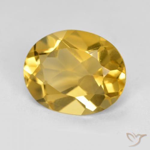 Citrino Naranja dorado natural de 3.67 ct, Ovalada, VS