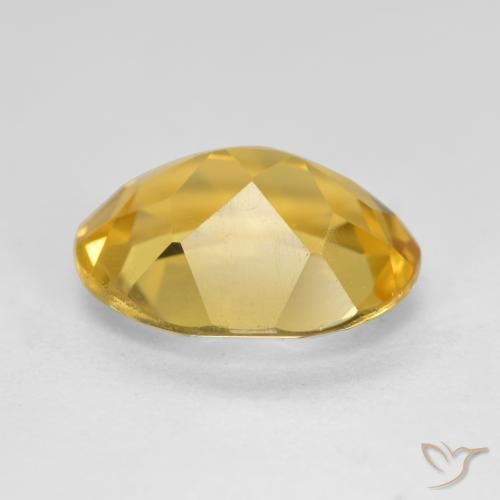 Citrino Naranja dorado natural de 3.67 ct, Ovalada, VS