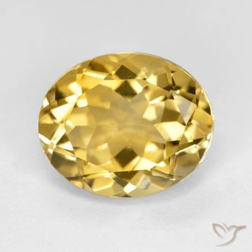 4.51ct Natural Dorado medio Citrino, Ovalada, VS