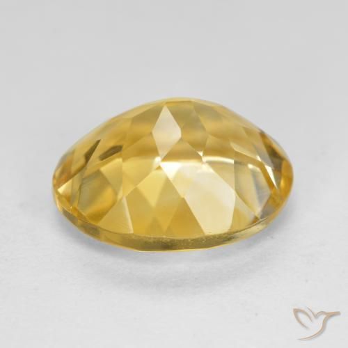 Citrino Dorado medio natural de 4.51 ct, Ovalada, VS