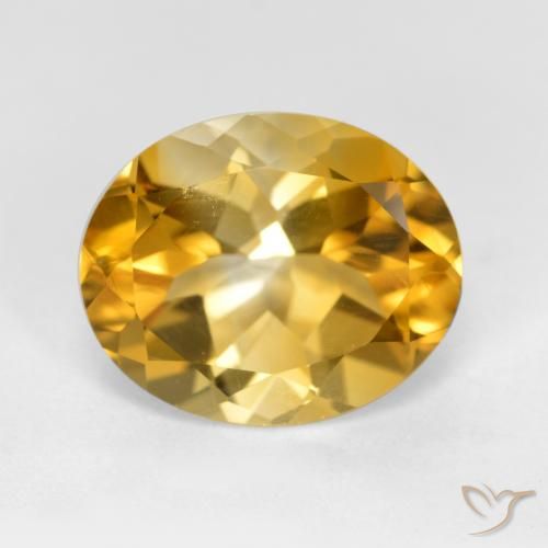 4.18ct Natural Dorado intenso Citrino, Ovalada, VVS-VS
